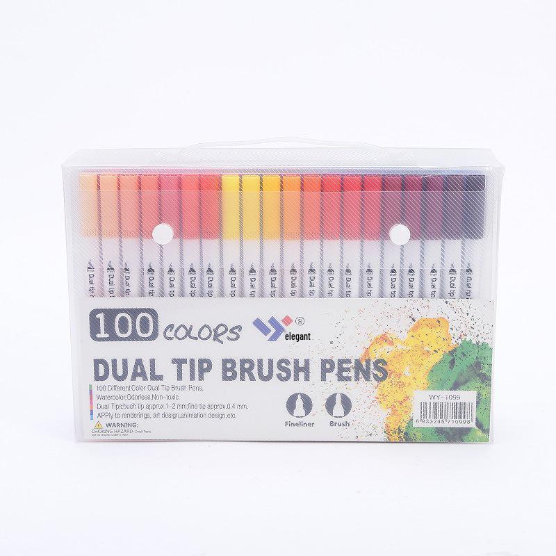 Soft-Headed Dual-Tip Watercolor Pen Set - 120, 72, 60 Colors for Art & Children's Painting