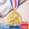 1/5/10PCS Gold Silver Bronze Award Medals 2 Inch Zinc Alloy Football Medals with Neck Ribbon for Sports Competitions Celebration