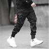Spring Casual Pants Men Slim Fit Cotton Harem Pants Black Ribbons Ankle Length Joggers Men