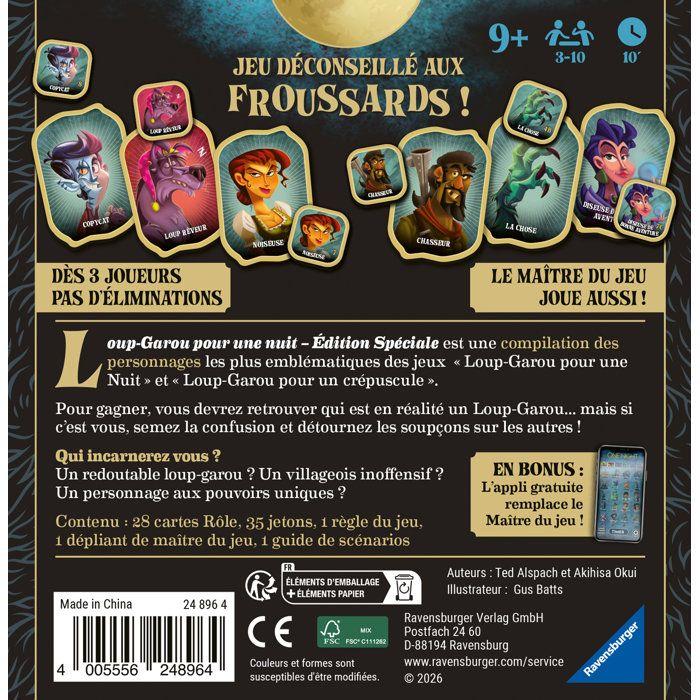 Ravensburger-Loup-Garou pour une Nuit Édition spéciale-Best-of Loup-Garou-Jeu d'Ambiance-dès 9 Ans-Appli gratuite-Mixte-24896