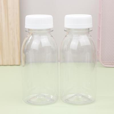 6Pcs 200Ml Transparent Kids Water Bottle Plastic Juice Bottle Pet Milk Beverage Bottle With Lid Portable Empty Water Bottles
