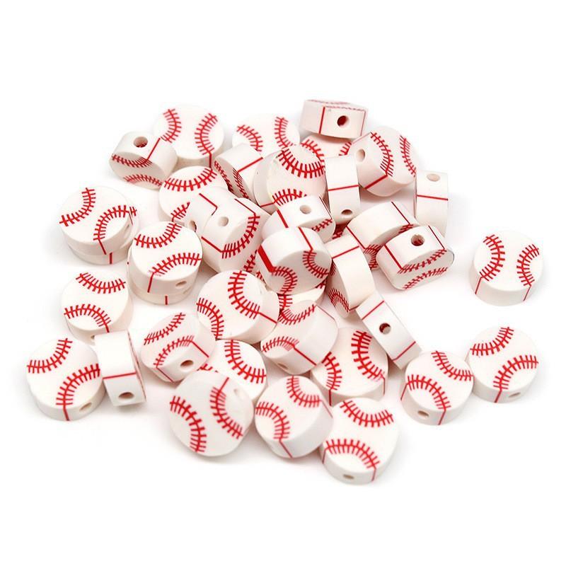 Diy Jewelry Accessories Soft Pottery Beads Yellow Baseball Beads Loose Beads Handmade Diy Material Bracelet Necklace