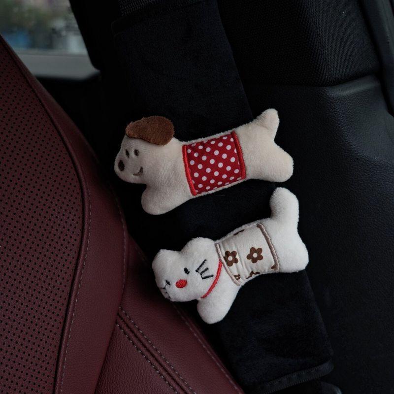 

Original Handmade Cute Kitten and Puppy Car Seat Belt Shoulder Protector, Children s Seat Belt Protector Cat and Puppy Shoulder Pads