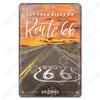 Alte Route 66 Blechschilder Get Your Kicks on US 66 Metallposter Vintage Wandkunst Dekoration für Garage Club Wohnzimmer Zuhause