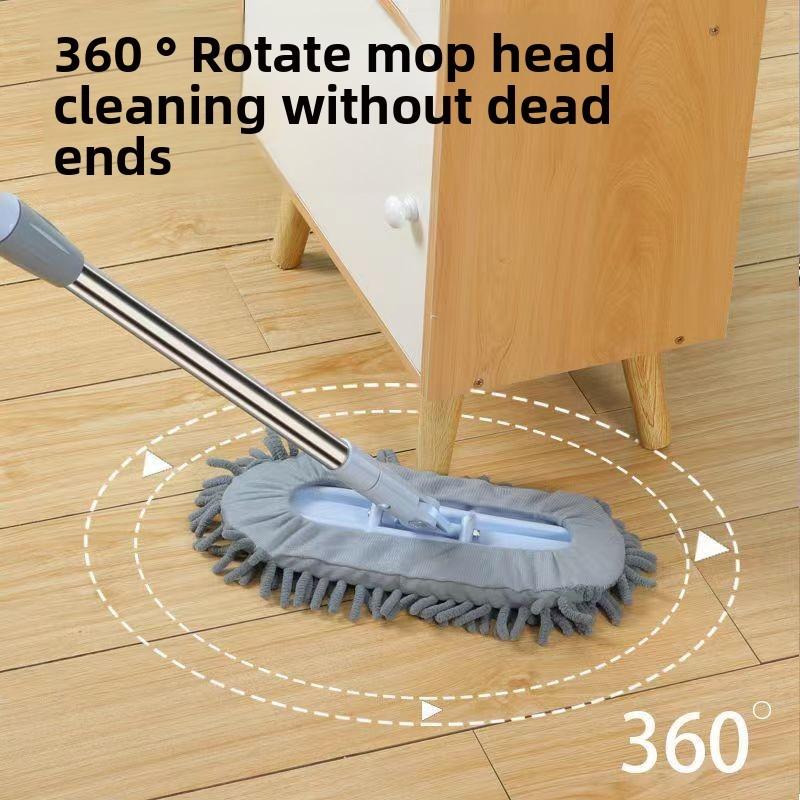 360 Degrees Rotateable Multi Functional Soft Silicone Head Household Mop
