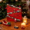 Wooden Castle Advent Calendar 24 Days Count Down To Christmas Calendar for Kid Adult Holiday Tabletop Decoration for Home Party Decor