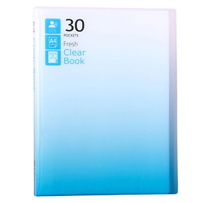 30 Pockets Display Folder Multipurpose Document Project Folder Letter Size Display Folders Book with Protective Sleeve