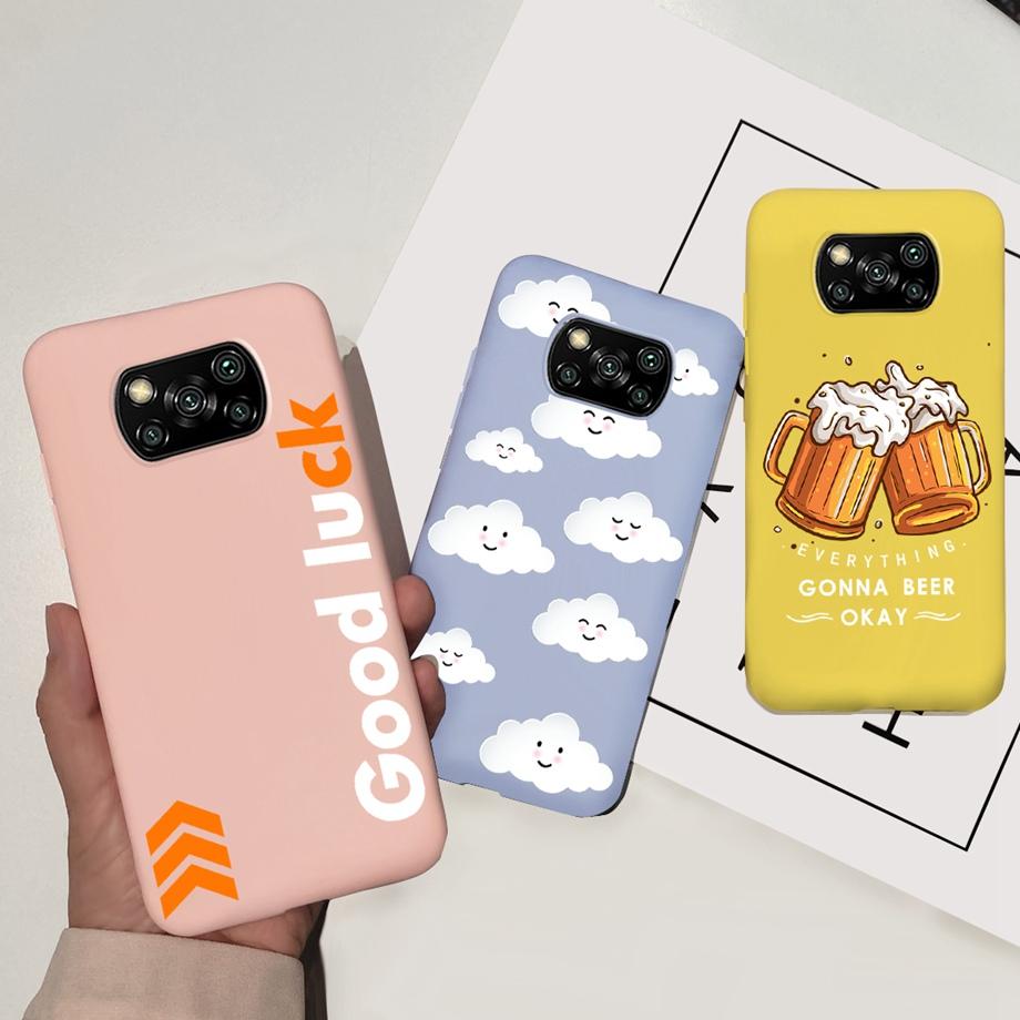 Pro Xiaomi Poco X3 Pro Pouzdro Poco X3 NFC Kryt Květina Roztomilý Kočka Malba Nárazník Skořápka Na PocoX3 X3Pro x3nfc Měkký Luxusní Silikon