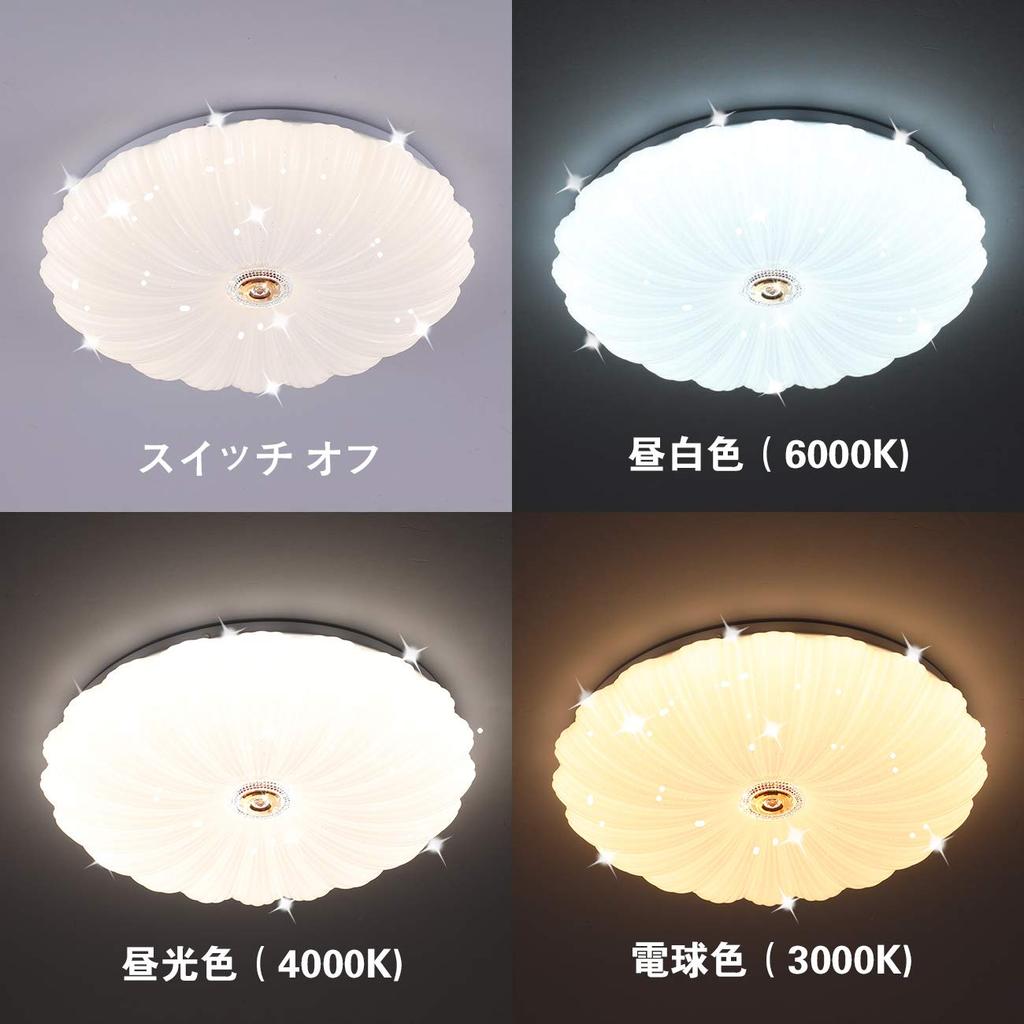 35W LED Ceiling Light with Starry Sky Effect, Fits 8-10 Tatami Mats (approx. 12-15 Sq Ft), Stepless Dimming, Color Temperature Adjustable, White,