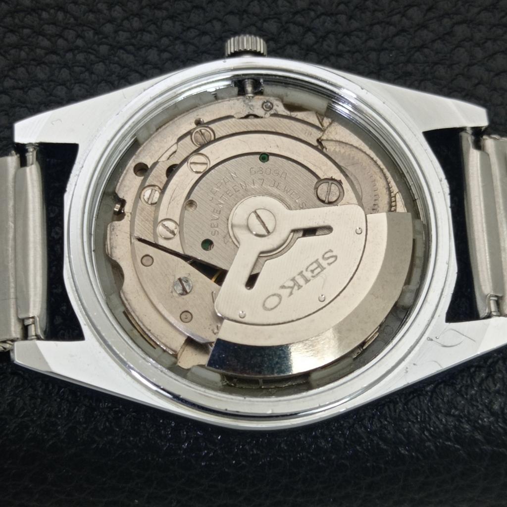 AUTOMATIC VINTAGE REFURBISHED SEIKO 5 6309A JAPAN MENS BLACK WATCH A442513-1