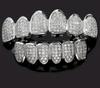 Grillz de Hip-Hop Exagerados: Cobre chapado en oro real con incrustaciones de circonitas, joyería dental sin deslustre