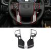 Matte Black Steering Wheel Button Decor Cover Trim Bezels ABS For 4runner 2010+