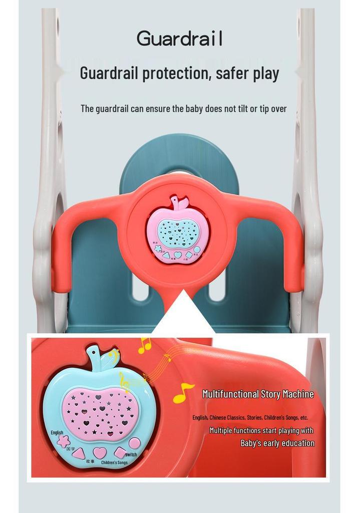 Indoor Children's Climbing Slide & Swing Set for Living or Playroom