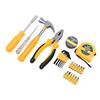 24 Piece Hand Repair Tool Kit Non Slip Handle Pliers Hex Wrenches Short Screwdriver Bits Tape Measure for Home Use