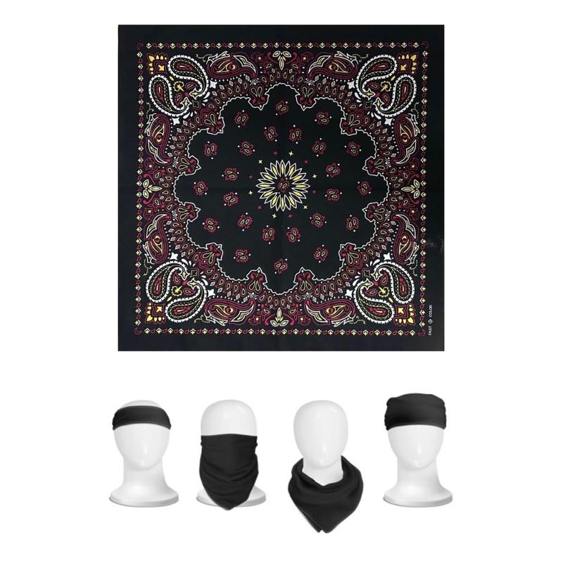 Bandana Classique Motif Cachemire Occidental Foulard de Tête pour le Sport et l'Activité de Plein Air Accessoire Hiphop