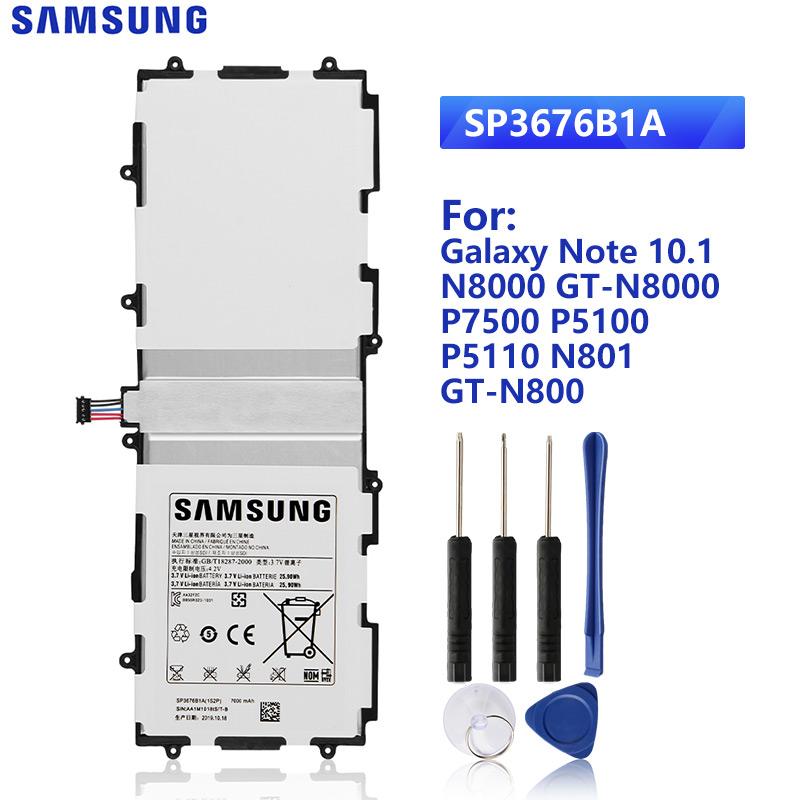 Original Replacement Battery For SAMSUNG Galaxy Note 10.1 N8000 GT-N8000 P7500 P5100 P5110 N801 SP3676B1A 7000mAh