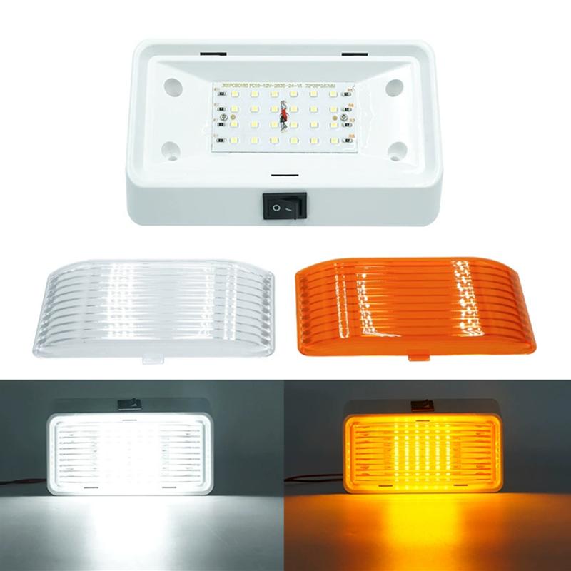 

24LED RV Caravan Light LED Van Ceiling Interior Lighting Walllight Camping Trailer Motorhome Outdoor Porch Lamp 12V Camper