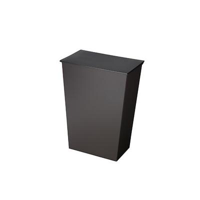Kcud jednoduchý široký [černý] odpadkový koš s víkem