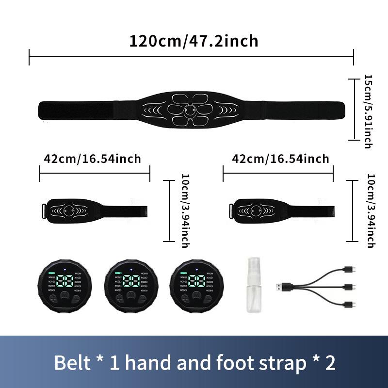EMS Muscle Stimulator Abdominal Exerciser Waist Belt for Full-Body Fitness and Strength Training.
