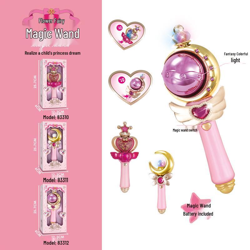 

Светодиодная волшебная палочка феи с подсветкой, игрушка принцессы для девочек