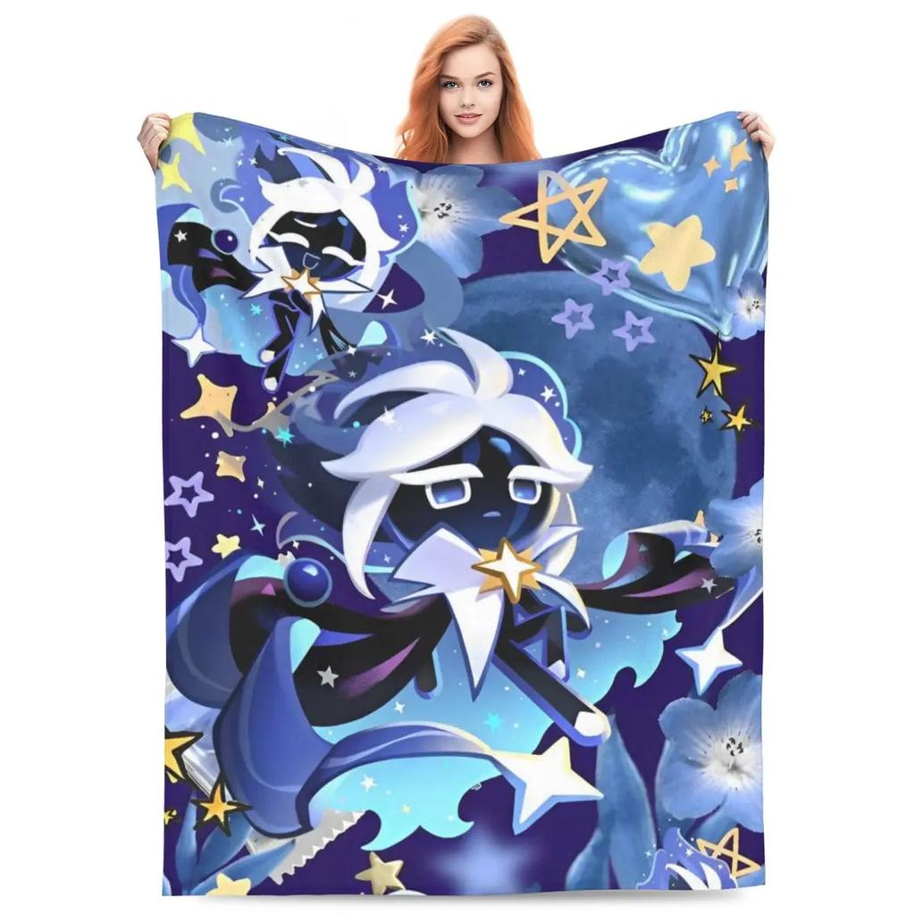 Cookie Run Kingdom Fleece Throw Blankets Action Gacha Game Blanket for Bed Couch Super Warm Bedding Throws