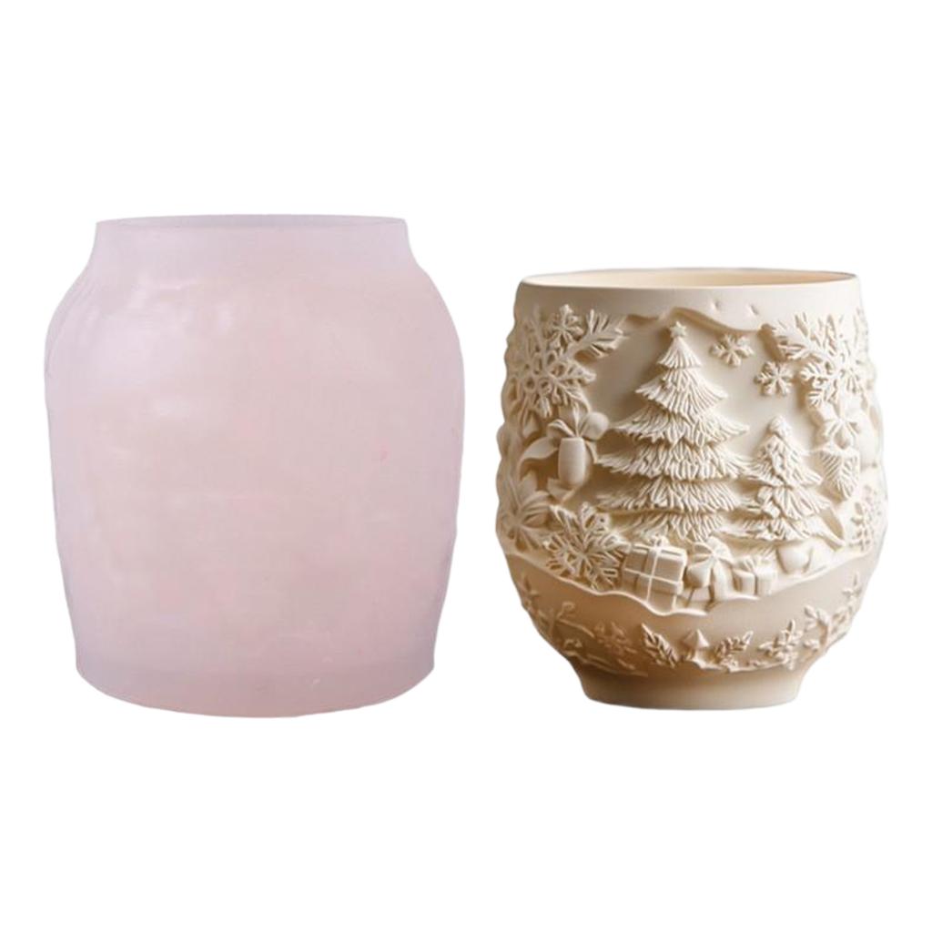 DIY Silicone Molds For Scented Candles, Vases, Christmas Flower Pots, And Plaster Cups