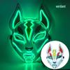LED Luminous Fox Mask - Anime-Inspired Cat Face, Cold Light Flash for Halloween