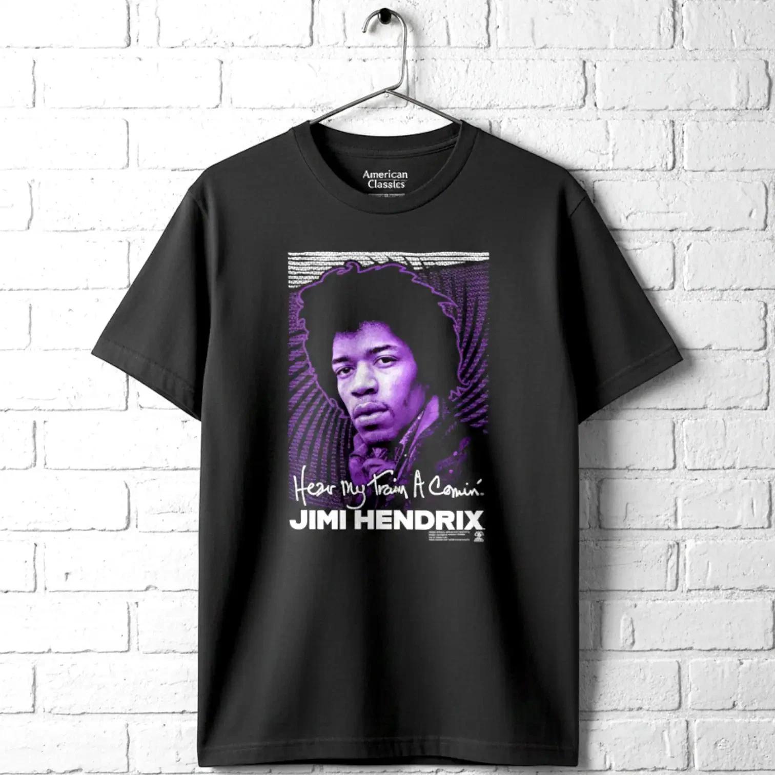Jimi Hendrix Hear My Train a Comin Men s T-Shirt S