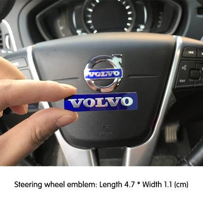 Acessórios de Decoração com Adesivo de Logotipo para Volante e Grade Frontal de Carro Para Rdesign Polestar AWD V50 S60 XC60 S40 XC40 XC90