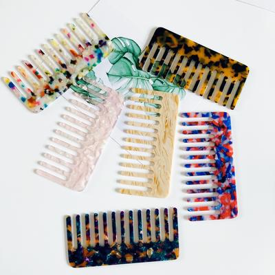 Korean Fashion Design Hair Comb Acetate Hair Comb Color Hairdressing Comb Hair Brush Women Girl Hair Styling Tool Portable