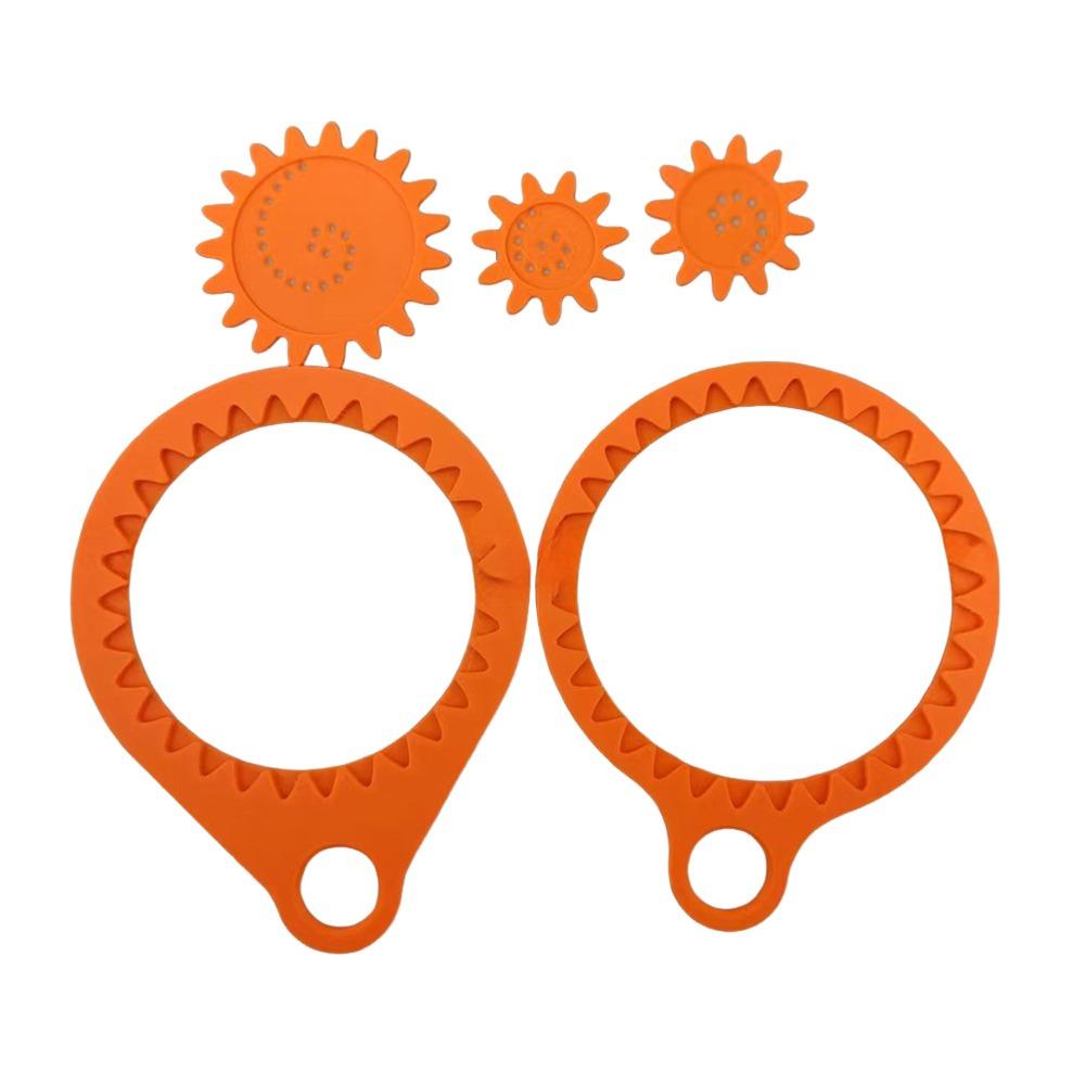 

Plastic Spirograph Drawing Toy Interlocking Gears Wheels Arts Craft Drawing Ruler for Kids помаранчевий