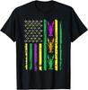 Carnival Mardi Gras USA American Flag Crawfish Parade Outfit T Shirt Mens Womens Tees Top Men Women