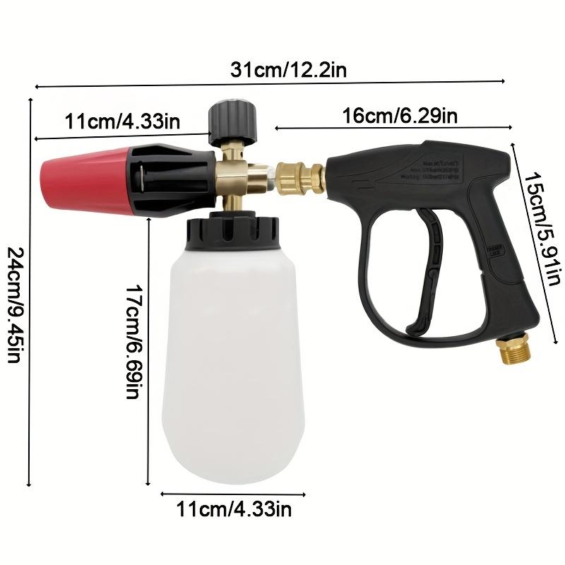 Large Capacity Foam Cannon 5 Nozzles + Karcher Adapter 4pcs Set High Pressure Washer Car Wash Gun Accessory Solve Car Cleaning P