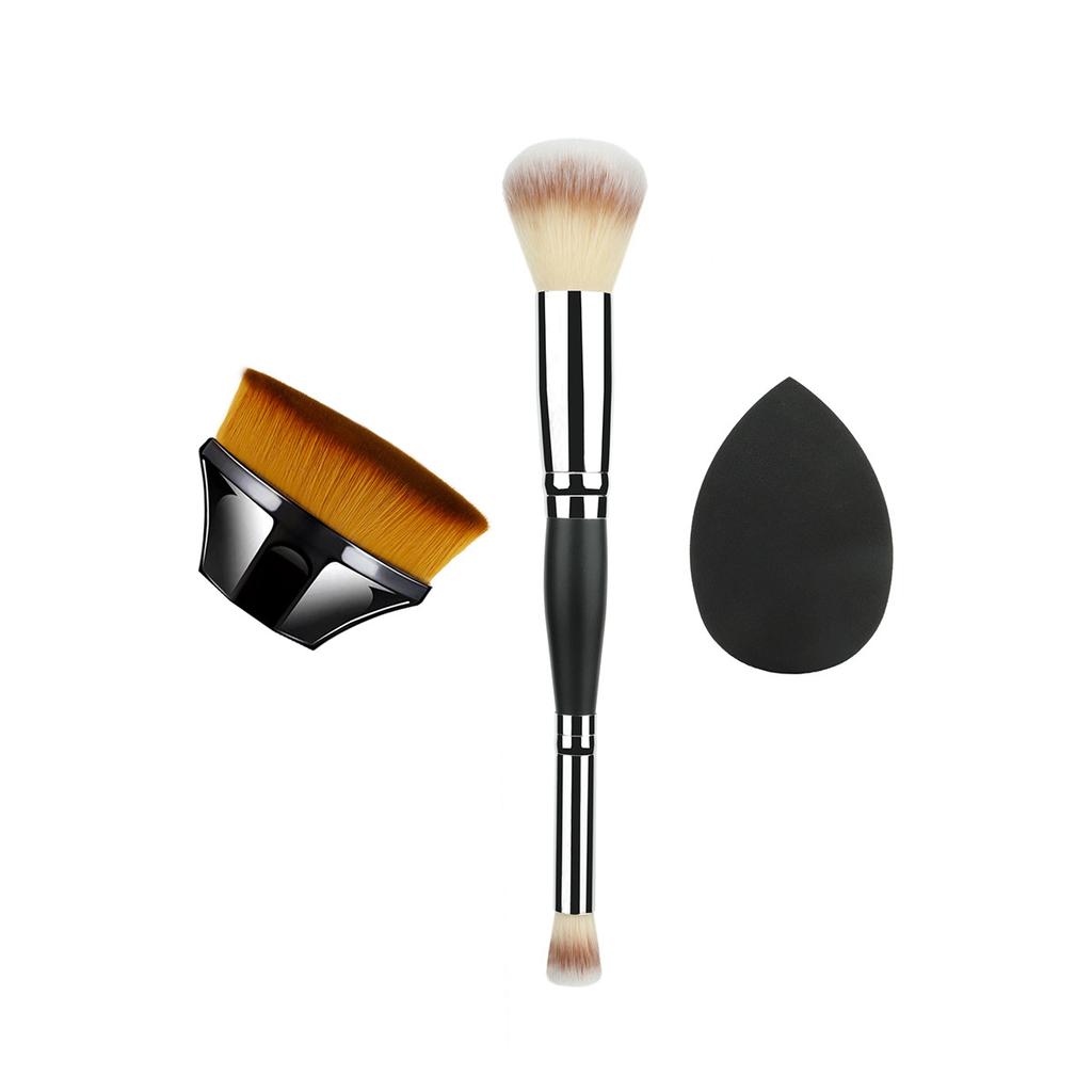 Makeup Brush Puff Set Foundation Concealer 2-in-1 Double Head Makeup Brush No. 55 Makeup Brush Beauty Tool