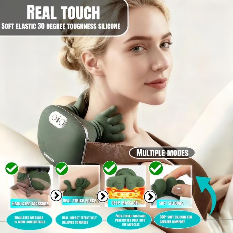 Nackenmassagegerät 2025 Elektrisches Schulter- & Nackenmassagegerät Tiefengewebs-Körpermassagegerät Fast wie eine echte Person