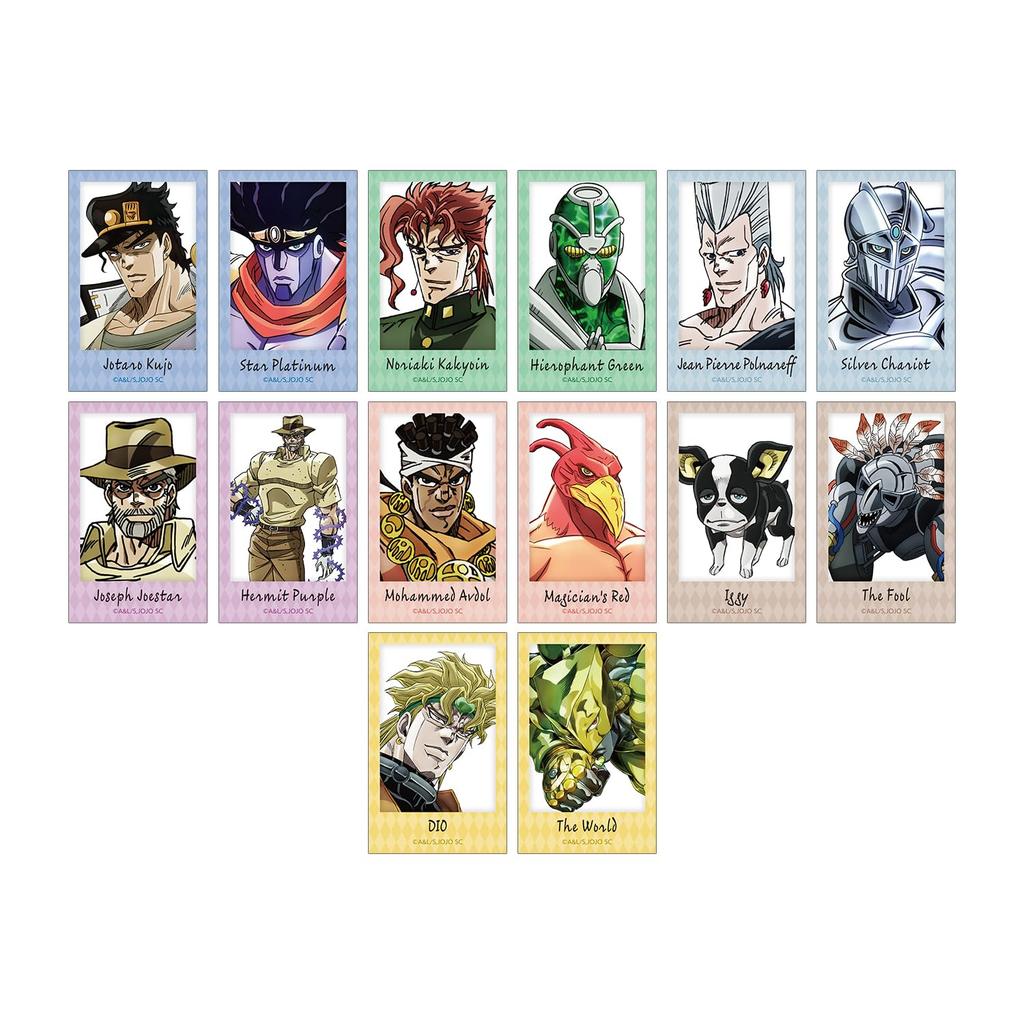 Bizarre Adventure Stardust Crusaders Trading Instant Camera Style Illustration Cards Box of 14 JoJo's