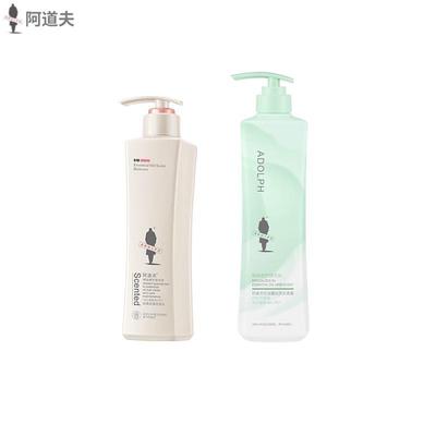 Adolph Oil Control & Volumizing Shampoo 800g + Gentle & Silky Shampoo 500ml Set