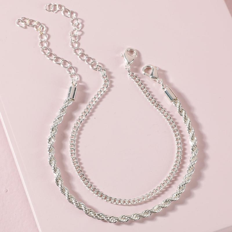 2pcs/set Minimalist Chain Bracelet
