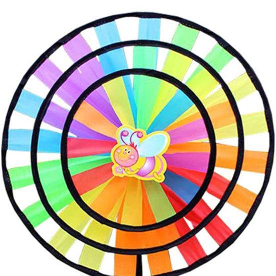 Pinwheel Handheld Black Edge Double Layers Two-layer Animal Wind Spinner for Children