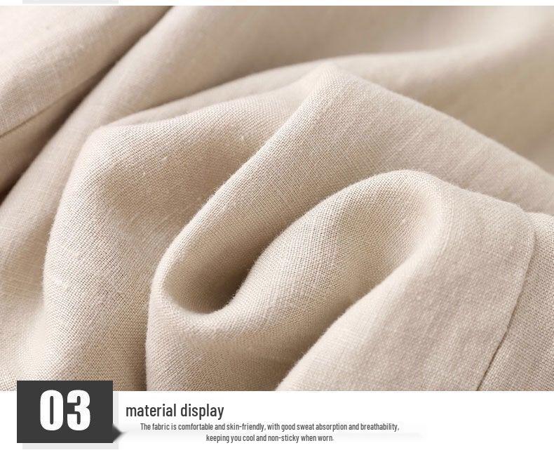 Women's 2023 Wide-Leg Cotton Linen Pants - High Waist, Loose, Summer Casual Trousers