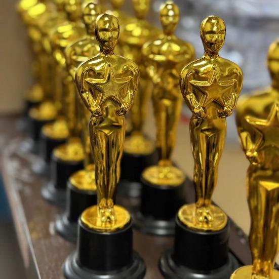 6 Pezzi Statuette Trofei Dorati per Eventi Sportivi Trofei Base Marcabile Fai da Te Design Classico Premi di Riconoscimento
