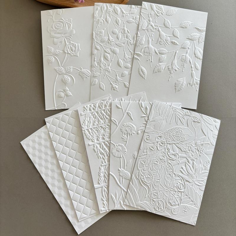 1pc 3D Texture Clip Plastic Embossed Pattern Board DIY Printing Clip Mold Paper Embossing Folders Flowers Card Making Supplies