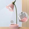 Adjustable Flower Shaped Lamp Rechargeable Battery Touch Control LED Desk Lamp 3-Speed Dimming Vintage Table Light Bedroom