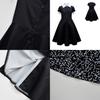 Addams Family Wednesday Cosplay Kostüm-Luxuriöses Schwarzes Kleid für Halloween Weihnachtsfeier