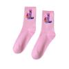 Chaussettes Adorables Kpop Chasseurs de Démons Lettre A-Z Chaussettes d'Étudiant pour Sports d'Extérieur Saison d'Automne Saison Froide Chaussettes Chaudes Chaussettes Mi-Mollet pour Filles Cadeaux pour Enfants