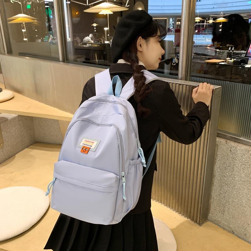 Strip Backpack Corduroy Schoolbag New Women's Bag Korean Version Simple Casual Girl Small Backpack Women's Bag