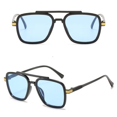 Hot Selliing Men Eyewear Brand Design Sunglasses Square Women Unisex New Iron Man Sun Glasses High Quality Hot Sale Popular Double Beam