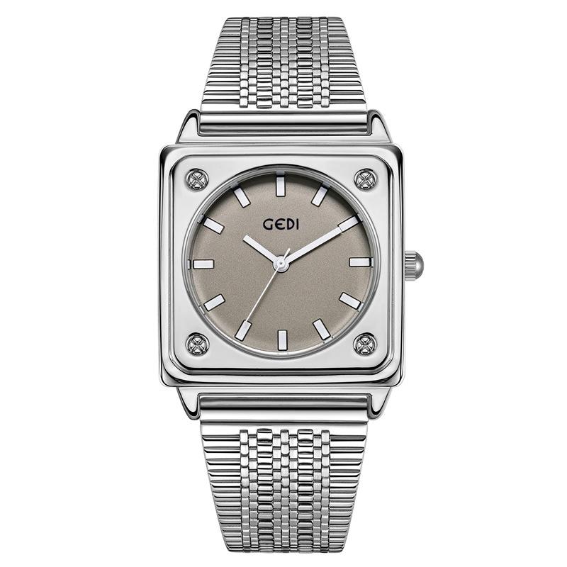 Niche High-End Women S Watch Simple High-Value Steel Belt Watch Women S Square Plate Waterproof Quartz Watch