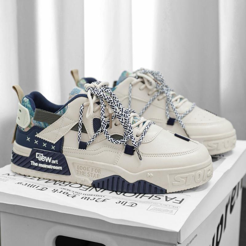 Fashion Color Blocking Sports NEW Shoes Thick Soled Shoes for Men Trendy Spring Casual Student Men's Shoes