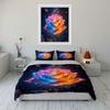 Colorful Rose Decor Set Soft Comfortable Duvet Cover Bedding Set Included 1*Duvet Cover & 2*Pillowcases, Gift